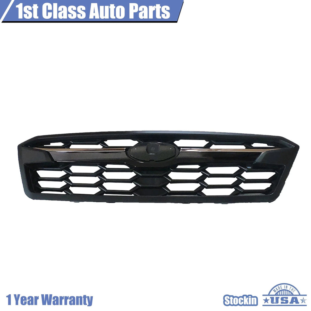 Front Bumper Upper Grille for Subaru Crosstrek (2018–2020) Black Chrome