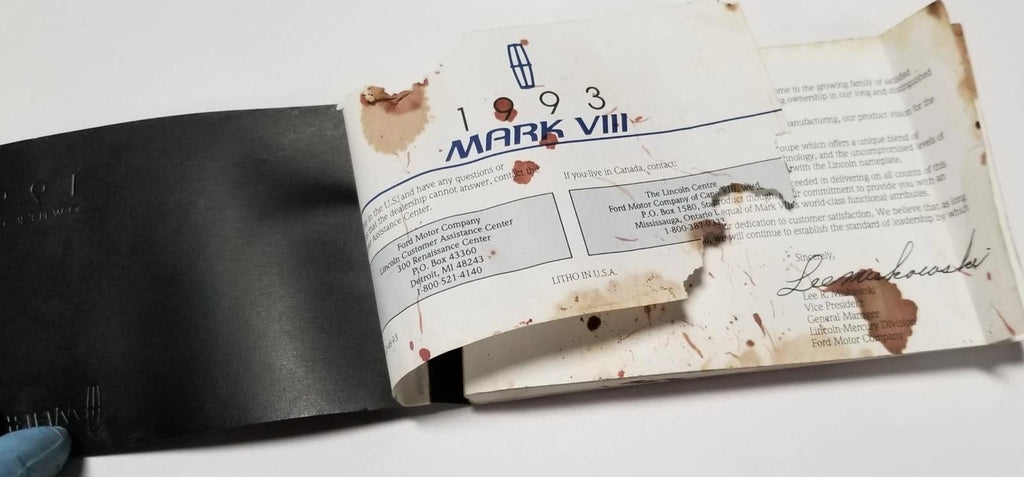 Owners Manual for Lincoln Mark VIII (1993)