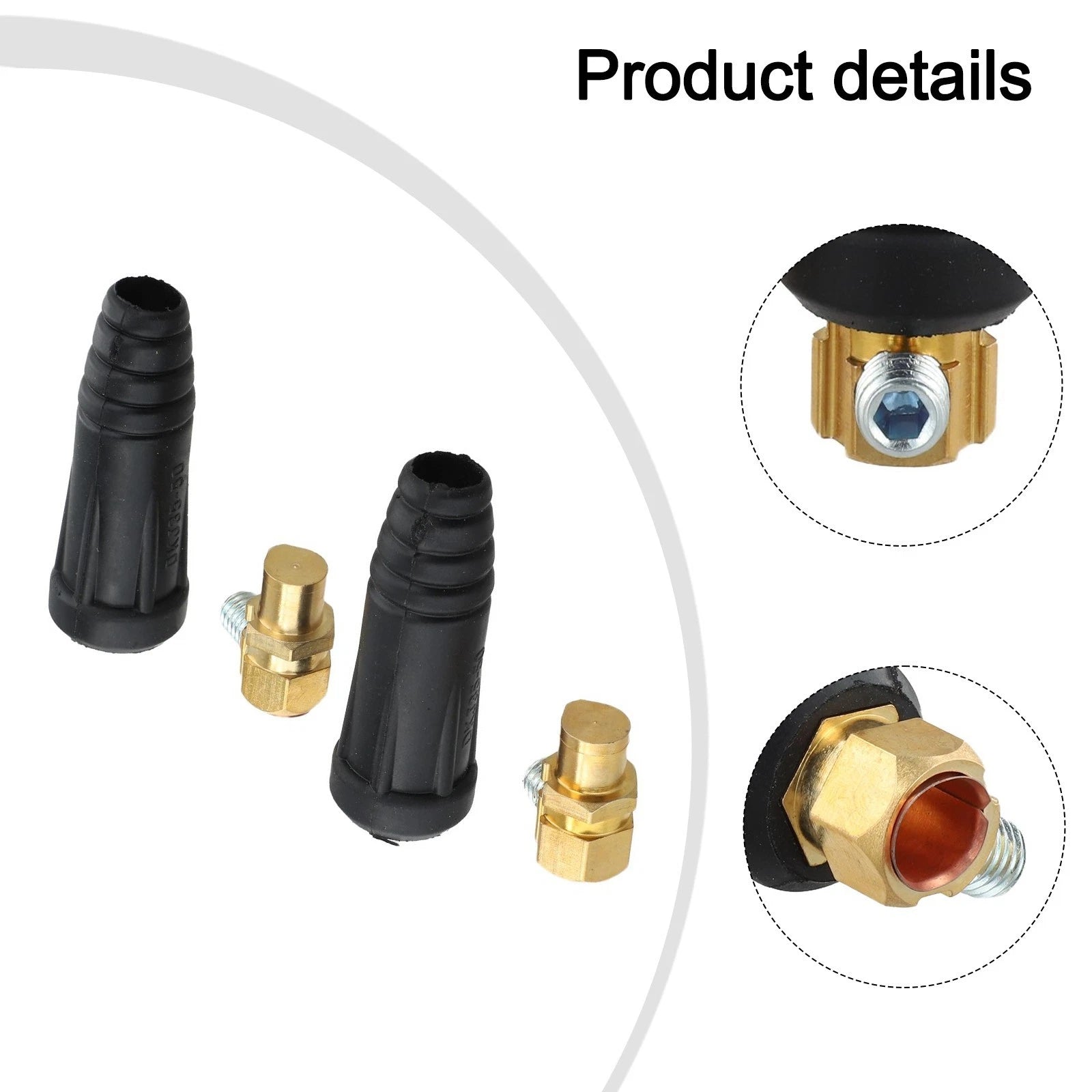 2X DKJ3550 Male Cable Connectors for Welding Machine (315A)