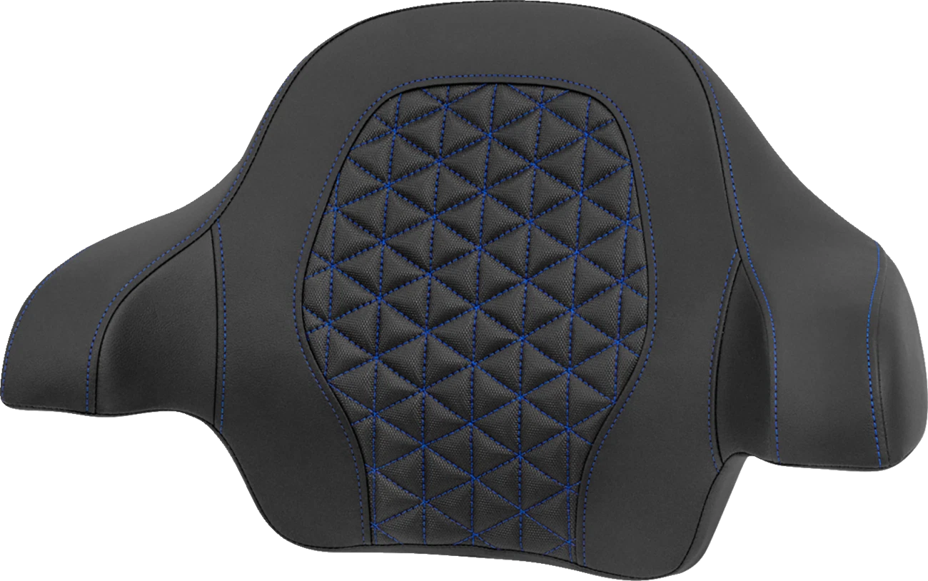 SADDLEMEN Tour-Pak Passenger Pad for FLH/FLT (2014–2025) - Tri-Gripper, Blue Stitch