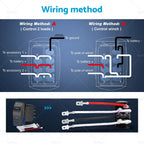 7-Pin Winch In/Out Rocker Switch for 12V-24V Vehicles (LED)