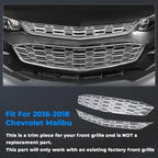 Chrome Snap On Grille Overlay for Chevy Malibu (2016–2018)
