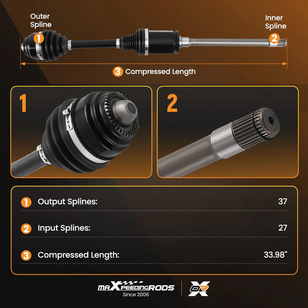 CV Axle Shaft Assembly for BMW XDrive Front Sides (2017–2018)