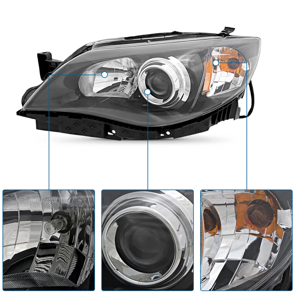 Headlight Assembly Set of 2 for Subaru Impreza (2008–2011)