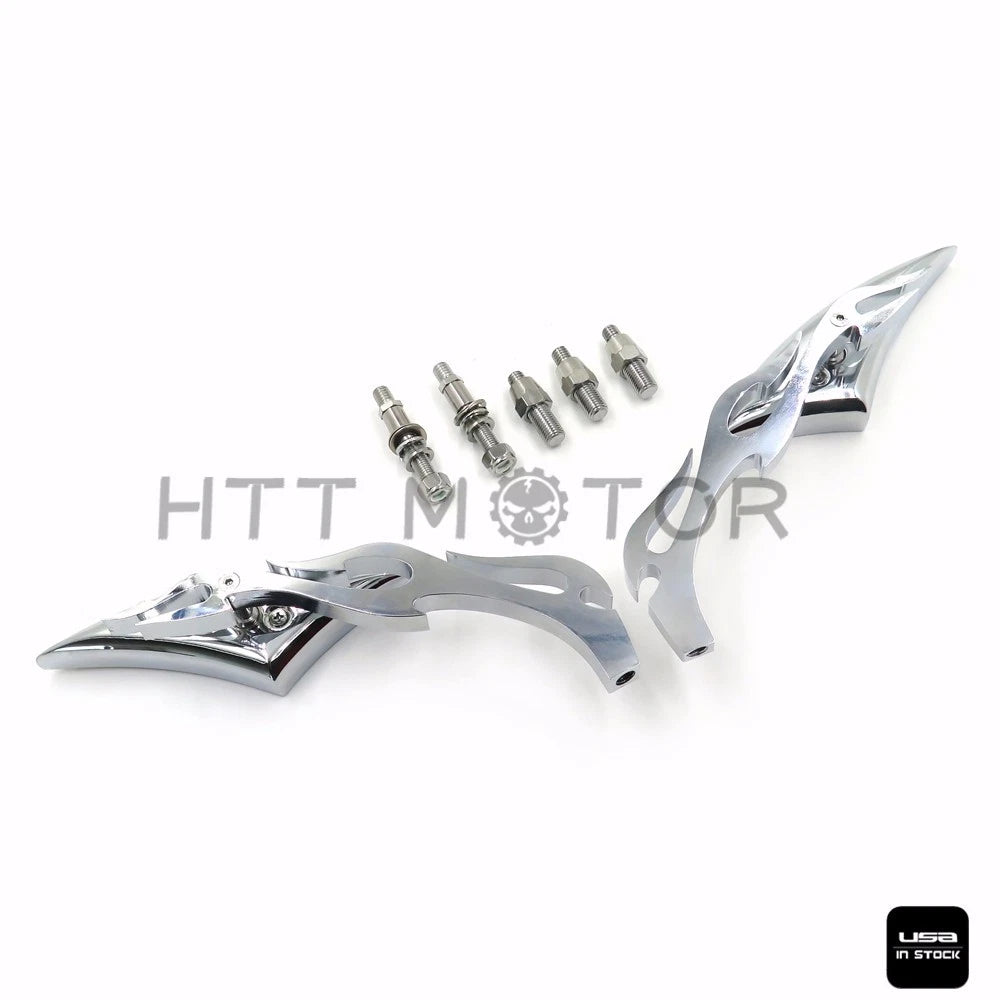 CNC Blade Mirrors for Harley Motorcycle (Universal 10mm 8mm)