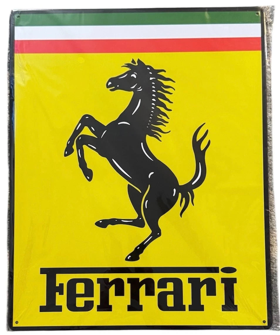 Italian Cars Metal Sign for Ferrari (12x15)