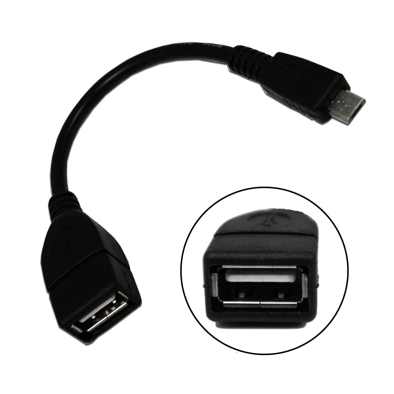 Micro USB Male to USB 2.0 Female OTG Adapter Cable for All Models (2019-2025)