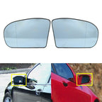 Blue Wide Angle Heated Door Mirror Glass for Benz C E Class (2001-2009)