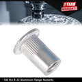 Set of 100 Aluminum Flange Nutserts for Various Applications