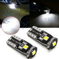 2X Xenon White T10 LED Bulbs for Under Mirror Puddle Lights (2010–2011)