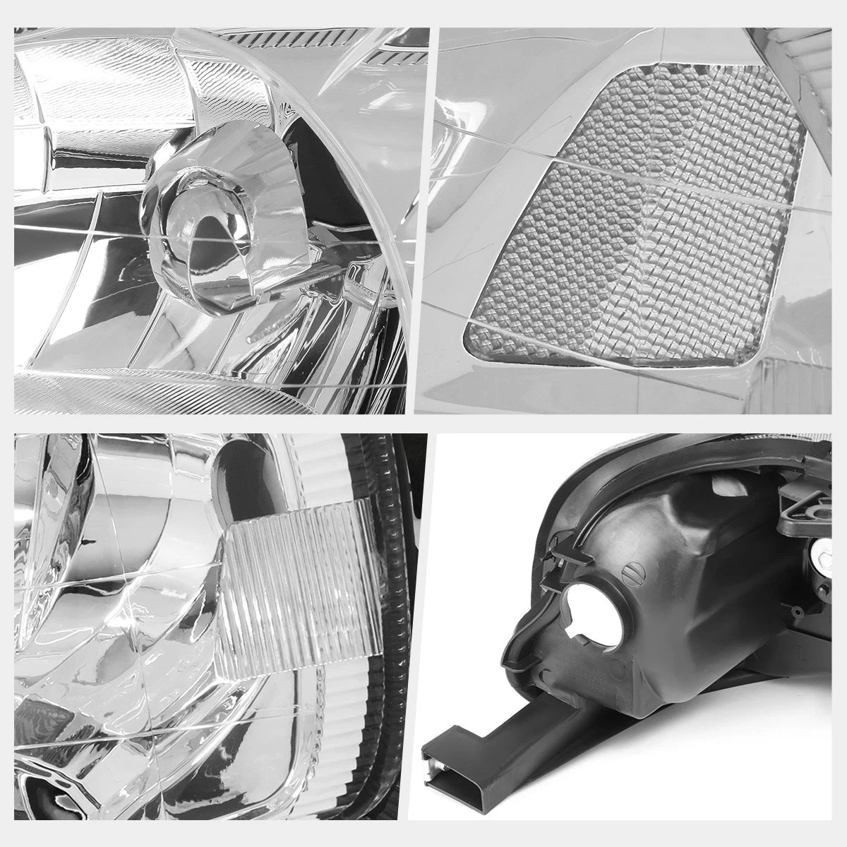 Chrome Housing Headlight Clear Corner Signal Lamp for Honda Civic (1999–2000)