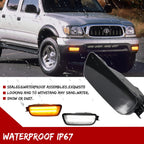 Smoked Lens LED Amber White Signal Parking Lights for Toyota Tacoma (2001–2004)