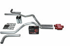 2.5" Dual Exhaust Kit for Chevy GMC 1500 (1999–2006) Cherry Bomb Extreme Slash Tip