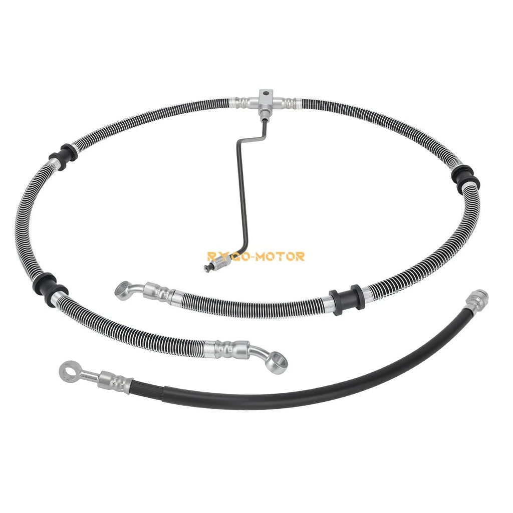 Front Brake Hose Line Pipe Kit for Yamaha Grizzly 450 4x4 YFM450 (2007–2010)