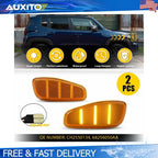 Amber LED Front Fender Side Marker Lights for Jeep Renegade (2015–2023)