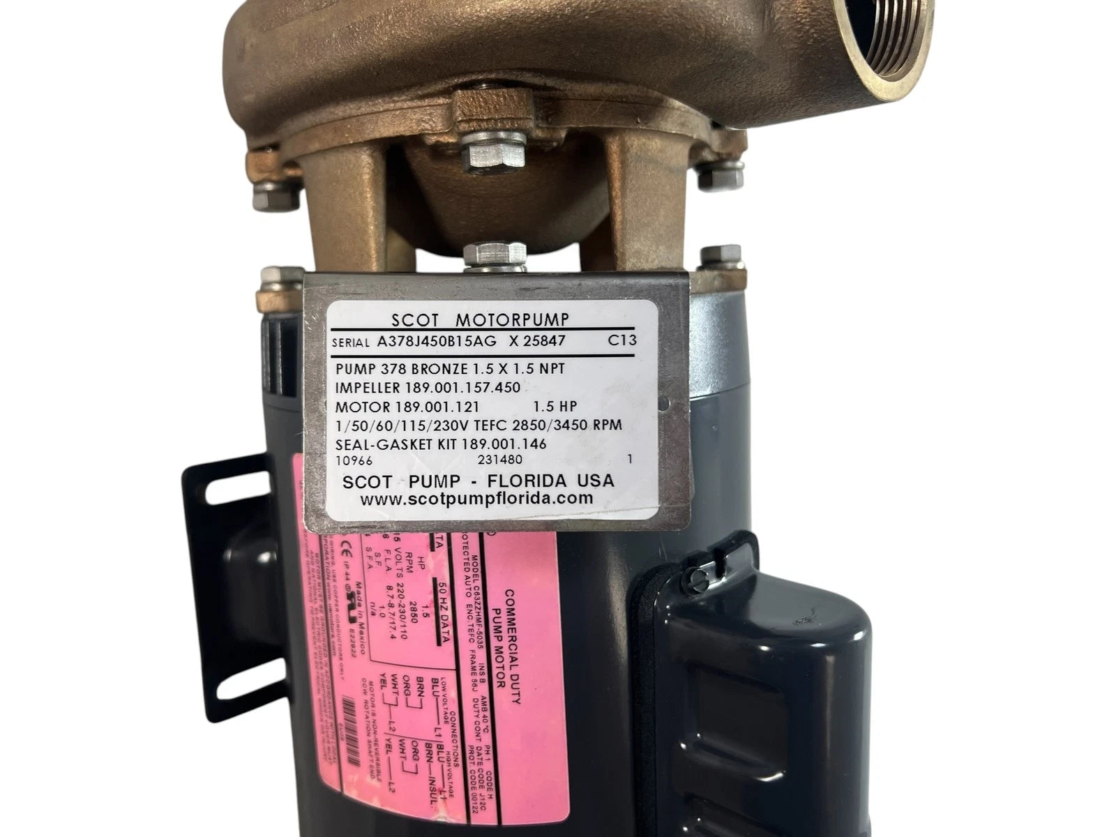 Centrifugal Pump 1.5in NPT 1.5 HP for Scot Pump (OEM)