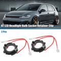 2X H7 LED Headlight Bulb Base Holder Adapters for Volkswagen GTI (2006–2019)