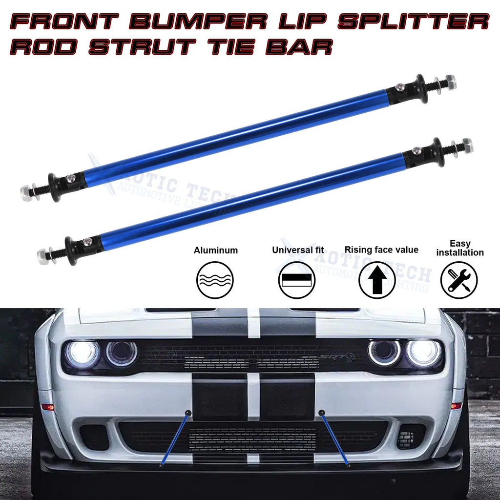 Drift Style Bumper Splitter Diffuser Rod Strut Bar for GMC Sierra Yukon (2019-2024)