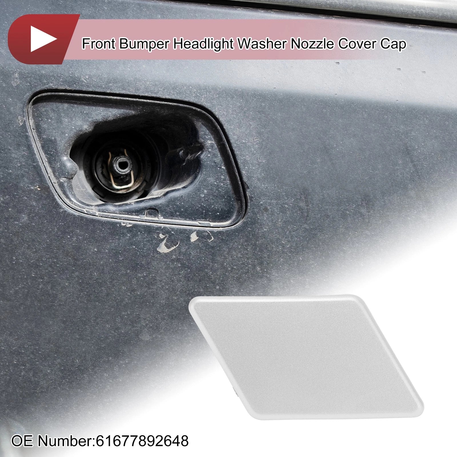 Bumper Headlight Washer Nozzle Cover Cap No. 61677892648 for BMW 328i (2012–2015)
