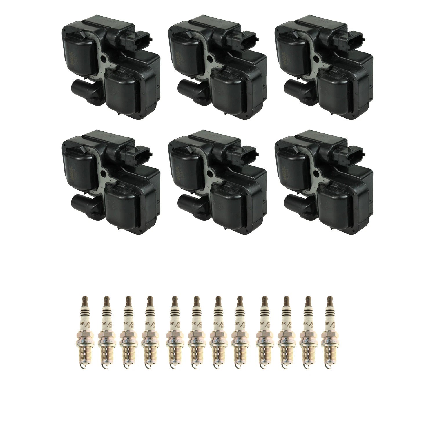 Set of 6 Ignition Coils & 12 Iridium IX Spark Plugs for Mercedes C240 C320 CLK320 ML320