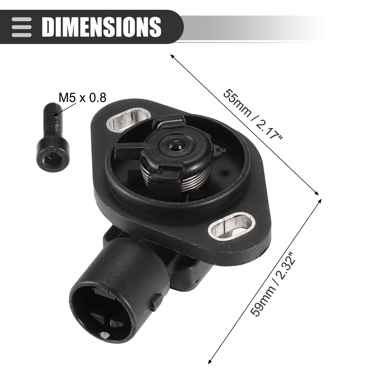 2X Throttle Position Sensor for Honda Accord (1994–1995) No. 37825PAAA01