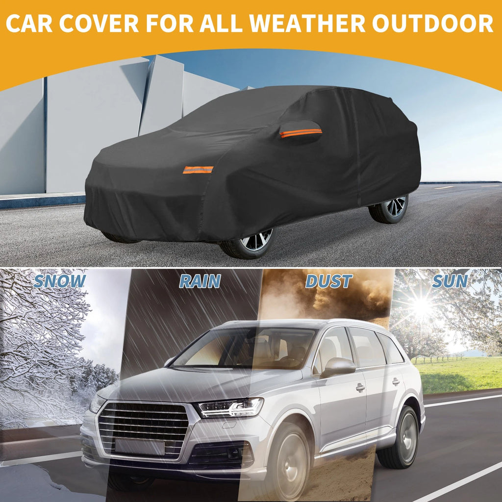 Car Cover for Ford Mustang Mach-E (2021–2023) Black 190T-PU Zipper