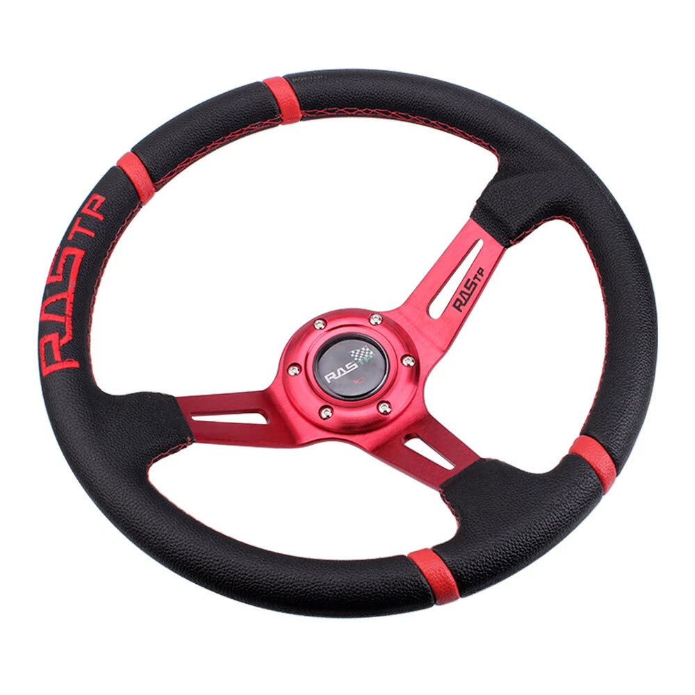 14" Deep Dish Racing Steering Wheel with Quick Release Adapter