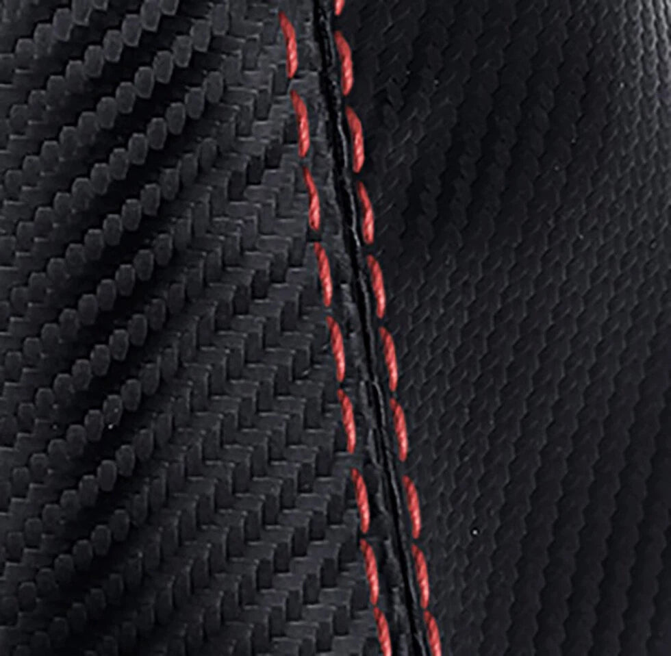 Console Lid Armrest Cover for Ford Super Duty (2011–2016) Carbon Fiber Red Stitch