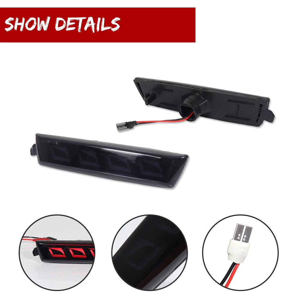 Smoked LED Fender Side Marker Lights for Chevrolet Malibu (2008–2012)