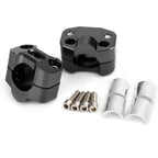 CNC Aluminum Handlebar Risers for Universal Clamp Mount (22-28mm) Black T9