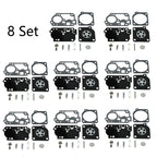 Set of 8 Carburetor Rebuild Kits for Poulan BVM210VS (ZAMA RB-156 C1U-W43 C1U-W45)