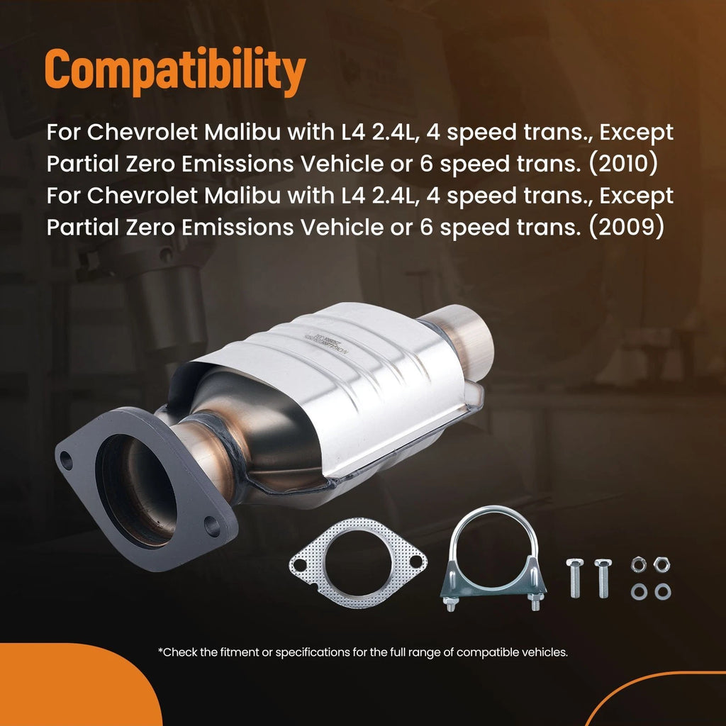 Catalytic Converter for Chevrolet Malibu L4 2.4L (2008–2012) Stainless Steel