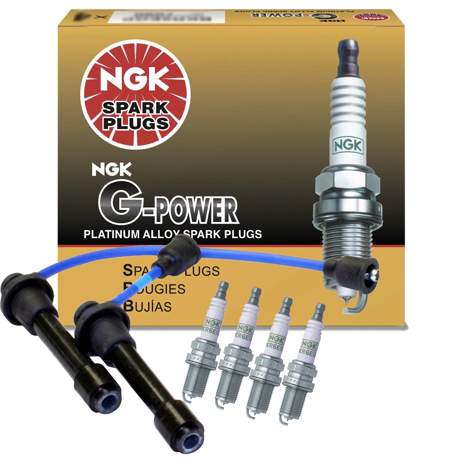 Set of 4 NGK G-Power Platinum Spark Plugs for Chevrolet Suzuki