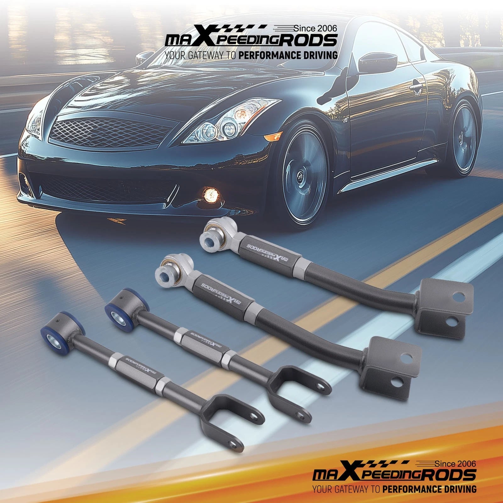 Rear Camber Arm and Traction Arms Alignment Set for Nissan 350Z Infiniti G35 (2003–2009)
