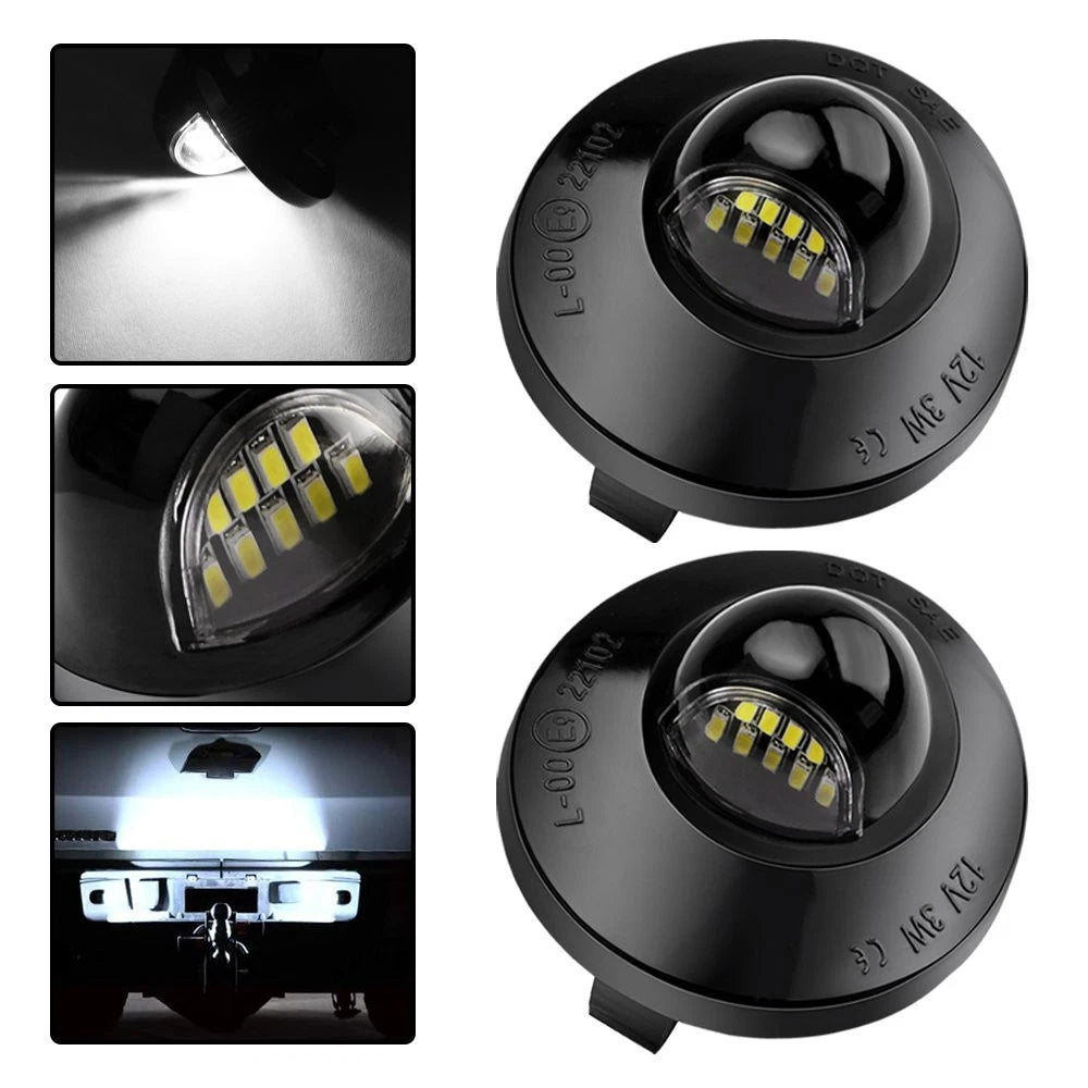 2X LED License Plate Light Tag Lamp Assembly for Ford F150 F250 F350