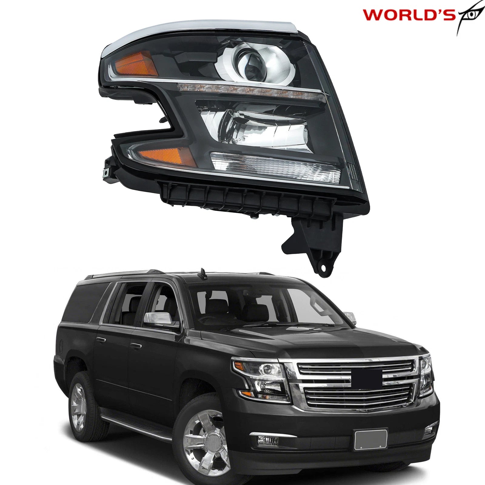 Passenger Headlight for Chevy Tahoe/Suburban (2015–2020) HID/Xenon Right