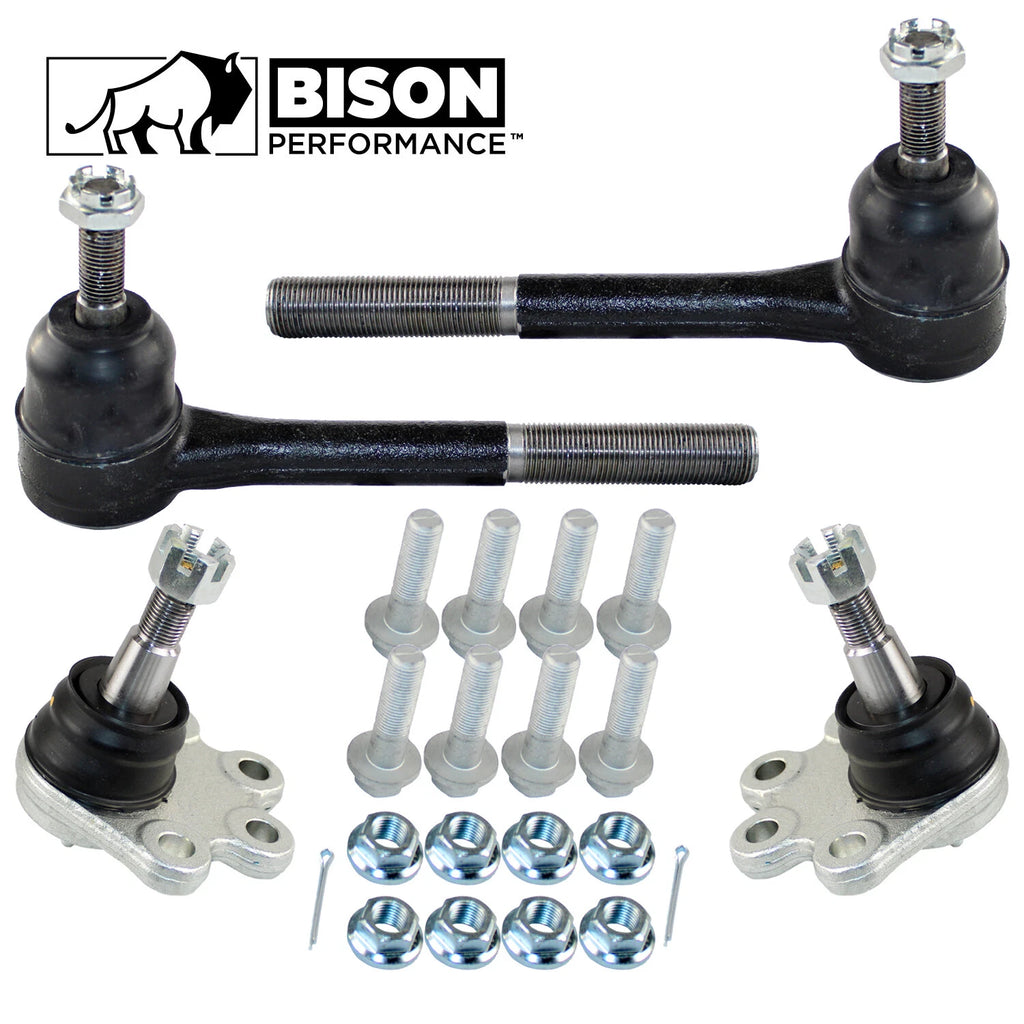 Set of 4 Front Outer Tie Rod Lower Ball Joints for Chevy GMC