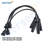 Ignition Coil & High Tension Cord Kit for Yamaha F75-F100 67F-82341/2/3 63P-82310