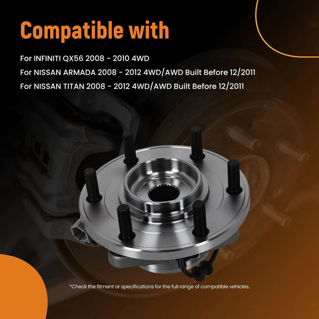 6 Lug Wheel Hub for Infiniti QX56 4WD (2008–2010) WE61127 ABS