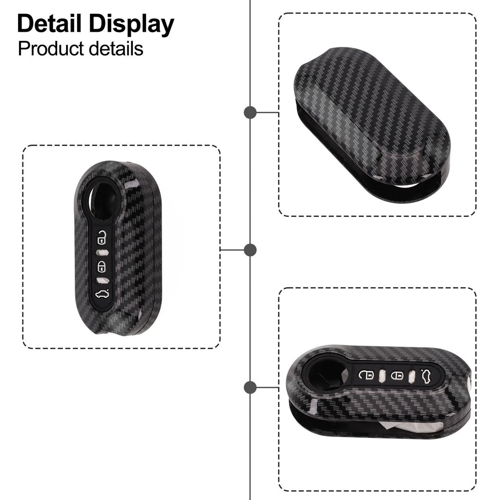 Carbon Key Protection Case for Fiat 500, Ducato, Abarth