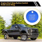 Engine Start Stop Button Control Switch Knob Cover for Ford F-150 (2016–2021) Blue