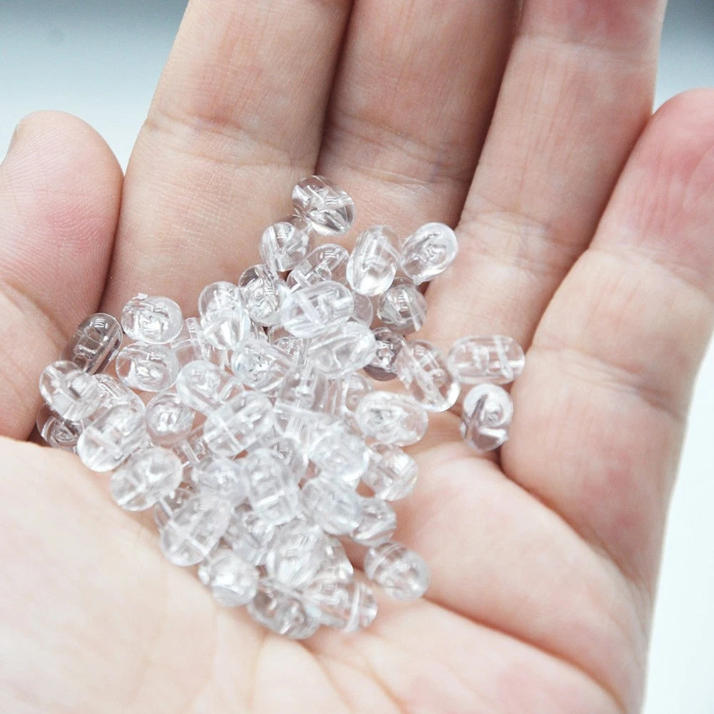 100pcs Transparent Fishing Beads Double Pink/Luminous Green