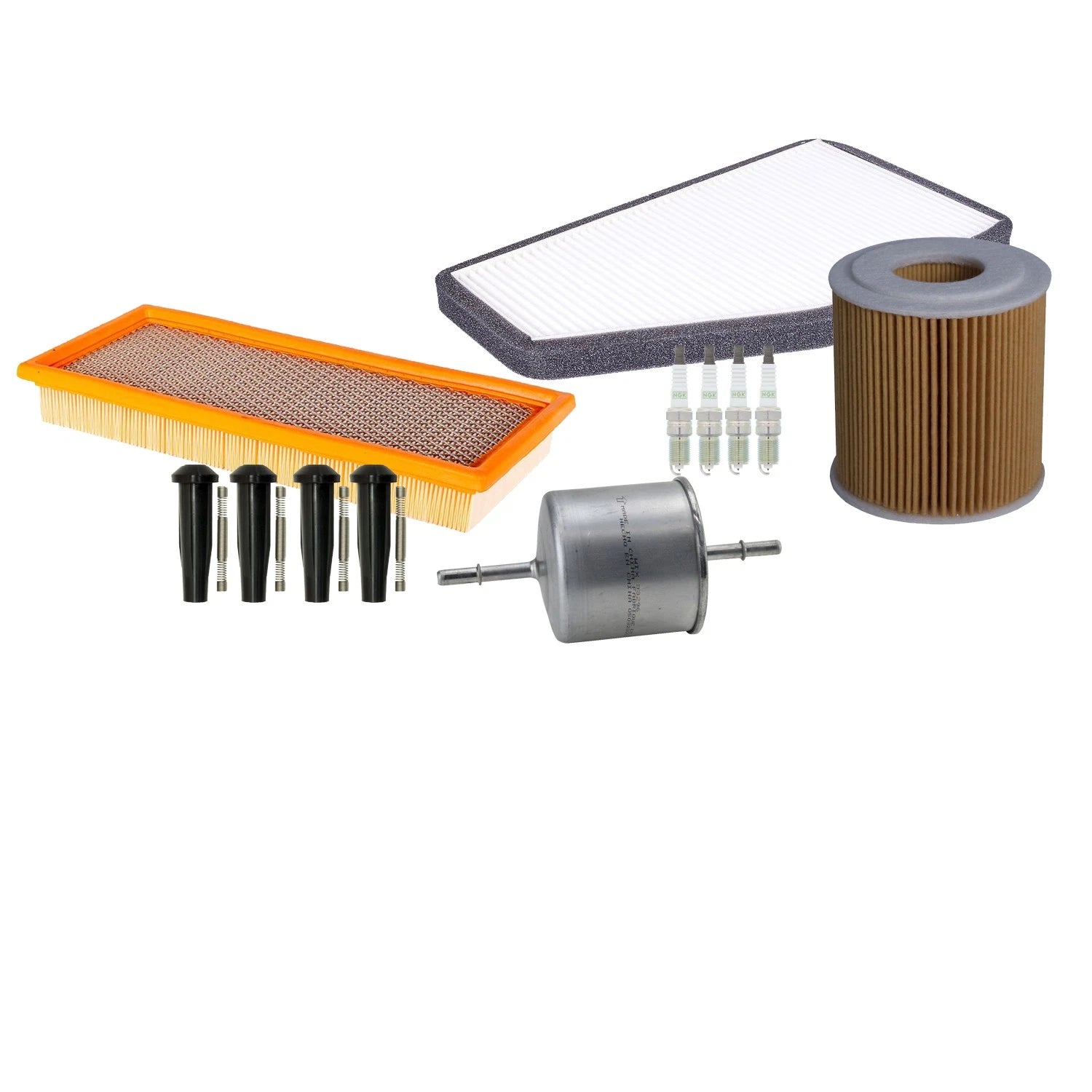 Tune Up Kit with 4 NGK Spark Plugs & Boots for Ford Escape Mariner (2001–2010)