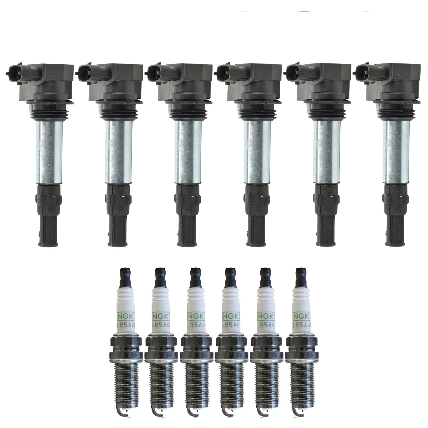 Set of 6 Ignition Coils & NGK G-Power Spark Plugs for 4Runner Tundra CTS 9-3 V6