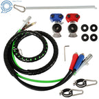 Set of 4 Air Line Hose Assemblies for Semi Truck Tractor Trailer (12 Feet)