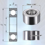 2X Front Left Right Wheel Bearing DAC45840041 for Scion iQ (2012–2015)
