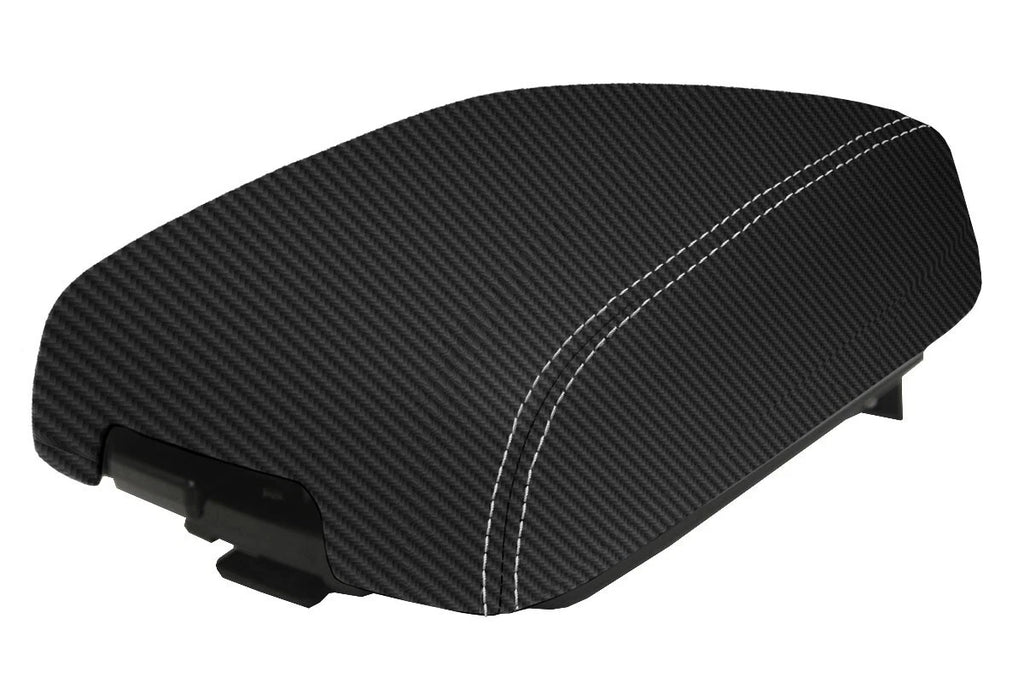 Console Lid Armrest Cover for Mitsubishi Montero (2001–2006) Carbon Fiber