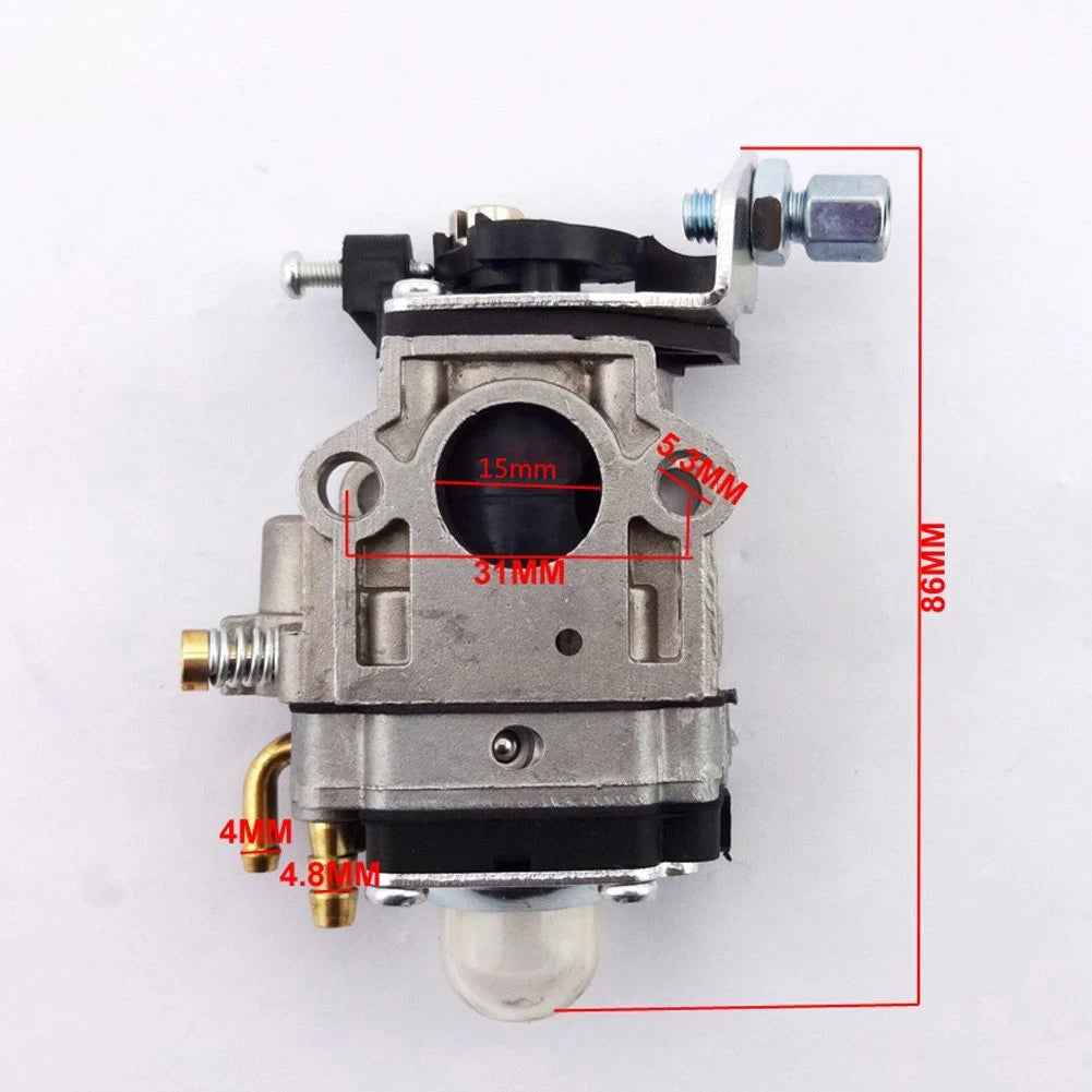 15mm 2 Stroke Carburetor for 38cc 43cc 49cc Mini Chopper Dirt Quad Bike