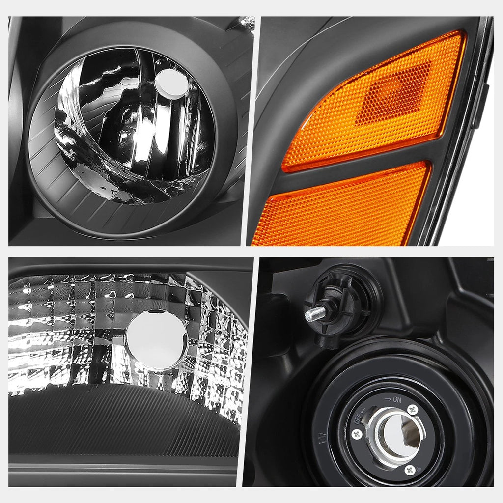 Factory Style Headlight Black Housing Amber Corner for Titan Armada (2004–2015)