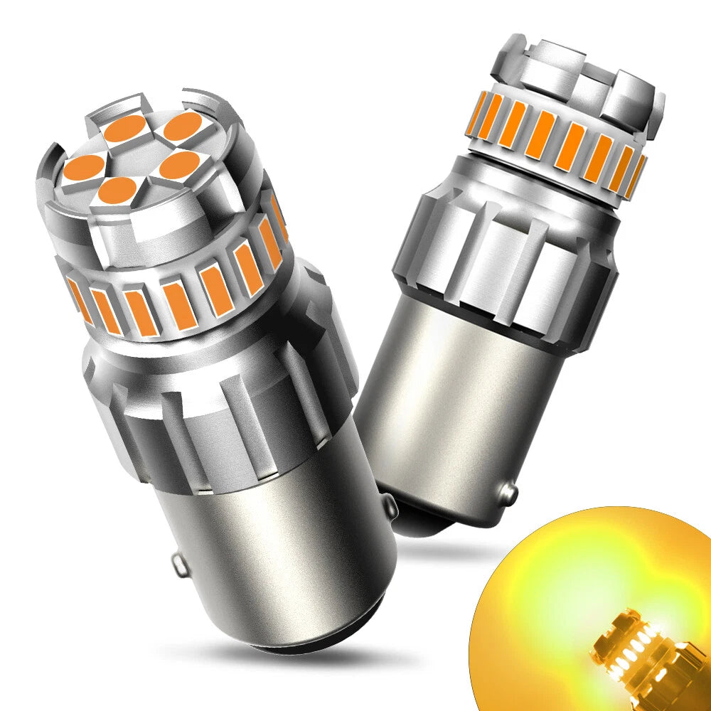 2X LED Turn Signal Light Bulbs for AUXITO 1156 BA15S (Error Free)